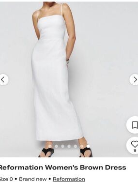 Reformation White Maxi Slip Dress